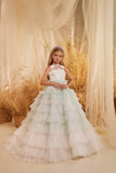 Pentelei Couture Layered Tulle Flower Girl & Pageant Dress - Special Occasion Gown