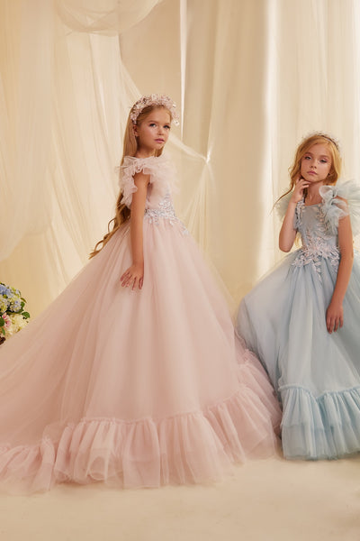 Pentelei Couture Fairytale Flower Girl & Pageant Gown - Special Occasion Dress