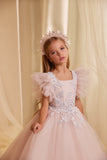 Pentelei Couture Fairytale Flower Girl & Pageant Gown - Special Occasion Dress