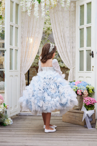 Kids Gorgeous Ruffled Midi Dress | Pentelei Couture | Girls Pageant