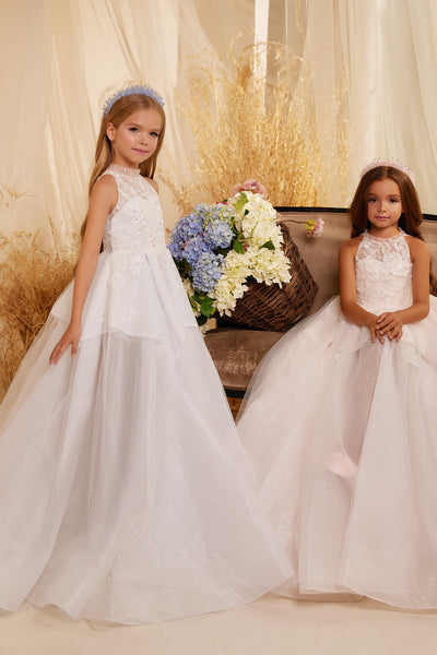 Kids Pageant Lace Tiered Dress | Pentelei Couture | Girls Special Event