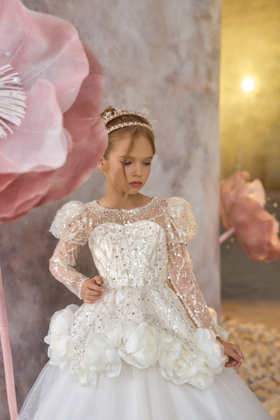 Pentelei Couture 3700 | Girls Stunning Communion Flower Girl Dress