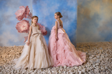 Pentelei Couture Sheer Tulle & Satin Flower Girl Dress - Elegant Formal Attire