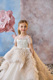 Luxurious Tulle Ivory Gown | Pentelei Couture | Flower Girl Pageant