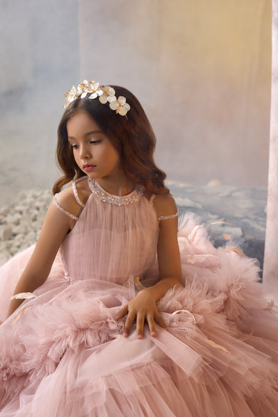 Whimsical Pink & Green Tulle Gown | Pentelei Couture | Pageant Dresses