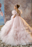 Enchanting Pink Ruffled Gown | Pentelei Couture | Flower Girl Dress