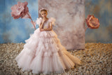 Enchanting Pink Ruffled Gown | Pentelei Couture | Flower Girl Dress