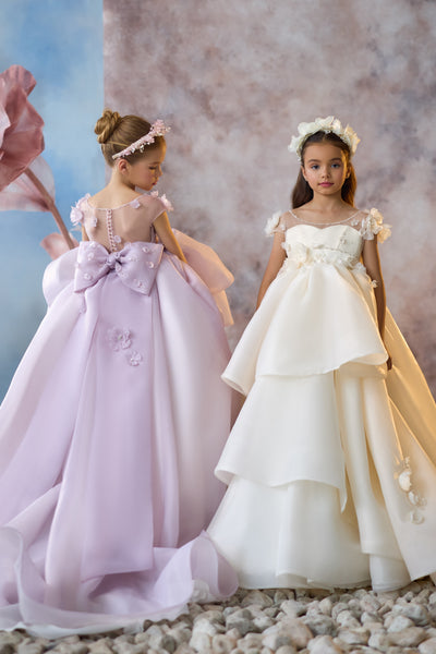 Elegant Girls Pageant Dress  | Pentelei Couture | Communion Flower Girl
