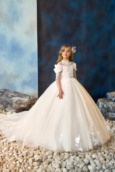 Pentelei Couture 3732 | Shop this Exquisite Communion Flower Girl Dress Today