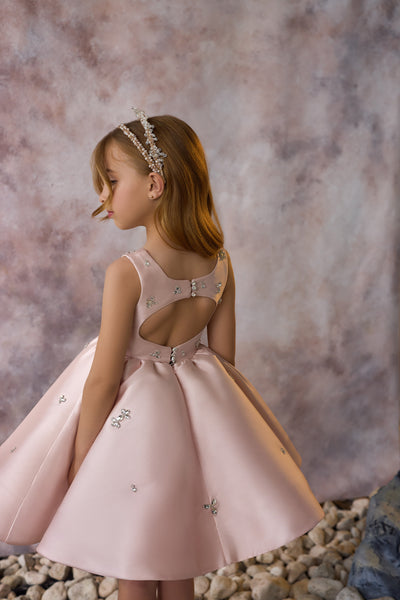 Pentelei Girls Couture 3737 | Pink Mikado Special Occasion Dress