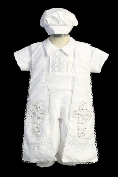 Santino Blessing Set | Boys Christening & Baptism Outfit with Cross Detail