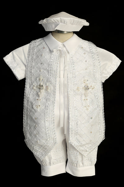 Lucien Baptiste Boys Christening Silk Suit | Blush Kids