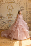 Blush Pink Pageant Flower Girl Dress | Pentelei Couture Gown