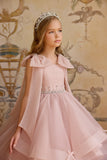 Blush Pink Pageant Flower Girl Dress | Pentelei Couture Gown