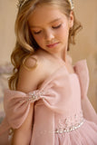 Blush Pink Pageant Flower Girl Dress | Pentelei Couture Gown
