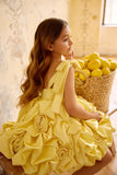 Elowen Rosette Gown | Pentelei Couture Girls Pageant Flower Girl Dress