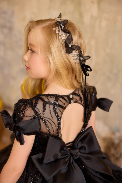 Selene Noire Gown | Pentelei Couture Black Party Dress