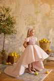 Amara Rose Gown | Pentelei Couture Pink Hi-Lo Dress