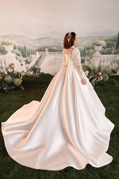 Luxury First Communion Gown with Lace | Pentelei Couture
