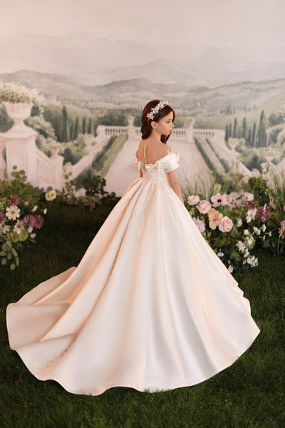 Designer First Communion Dress with Bows | Pentelei Couture