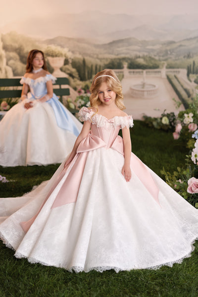 Luxury Girls Lace Ball Gown | Pentelei Couture