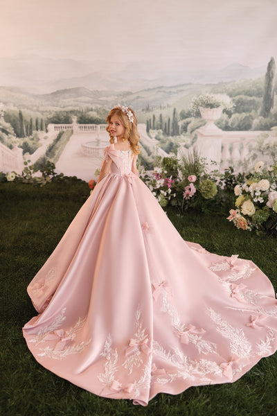 Luxury Satin Girls Ball Gown | Pentelei Couture