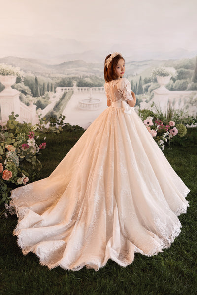 Pentelei Couture Luxury Girls Communion & Flower Girl Dress