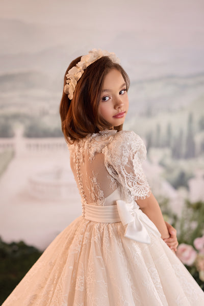 Pentelei Couture Luxury Girls Communion & Flower Girl Dress