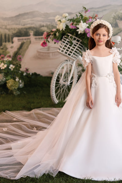 Pentelei Couture Luxury Flower Girl Gown with Train