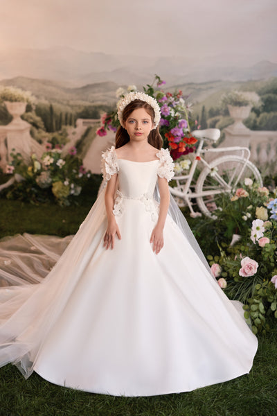 Pentelei Couture Luxury Flower Girl Gown with Train