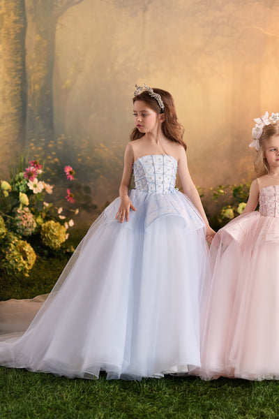 Pentelei Couture Girls Ball Gown | Flower Girl Dress