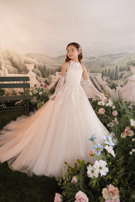 Pentelei Couture Lace Flower Girl & Communion Gown