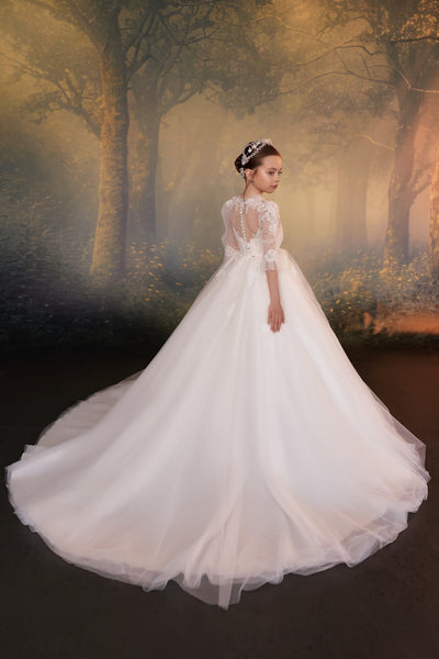 Pentelei Couture Ivory Lace First Communion Dress