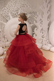 Gorgeous Wedding Flower Girl Dress Pageant Tulle Lace Formal Gown