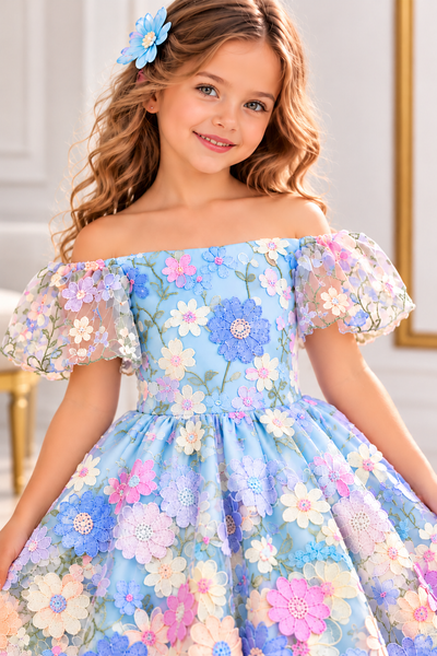 Girls Floral Pageant & Flower Girl Dress | Signature Designer