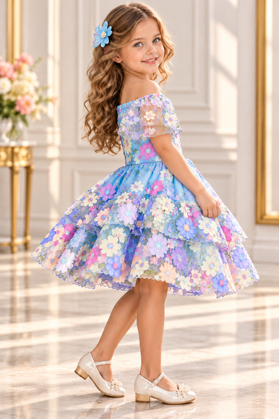 Girls Floral Pageant & Flower Girl Dress | Signature Designer