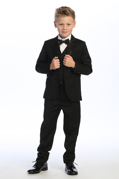 Classic Black Boys’ Tuxedo Set – Formal Suit for Special Occasions