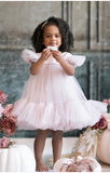 Short Puffy Tulle Flower Girl Dress | Lily Couture | Girls Pageant Dress