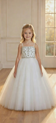 Juliette Tulle Gown | Amalee Couture Communion & Flower Girl Dress