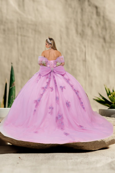 Lunaria Grace Quinceañera Dress – Pink & Lilac Ball Gown