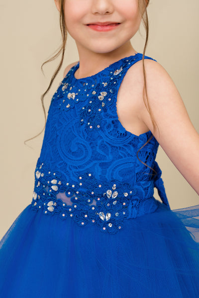 Skylar Aqua Lace Party Dress | Girls Pageant & Birthday Dress