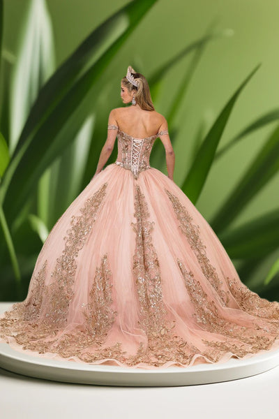 Marisella Quinceañera Ball Gown | Lilac Floral Dress for Sweet 15