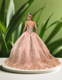 Marisella Quinceañera Ball Gown | Lilac Floral Dress for Sweet 15