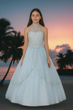 Burgundy Halter Ball Gown | Girls Pageant & Occasion Dress