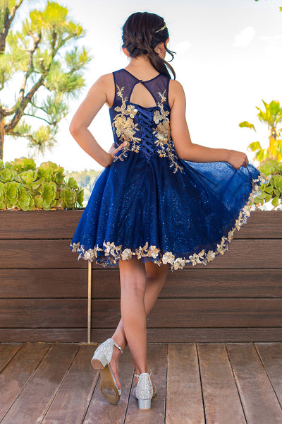Glitter Tulle Flower Girl Pageant Party Short Tulle Special Occasion  Dress
