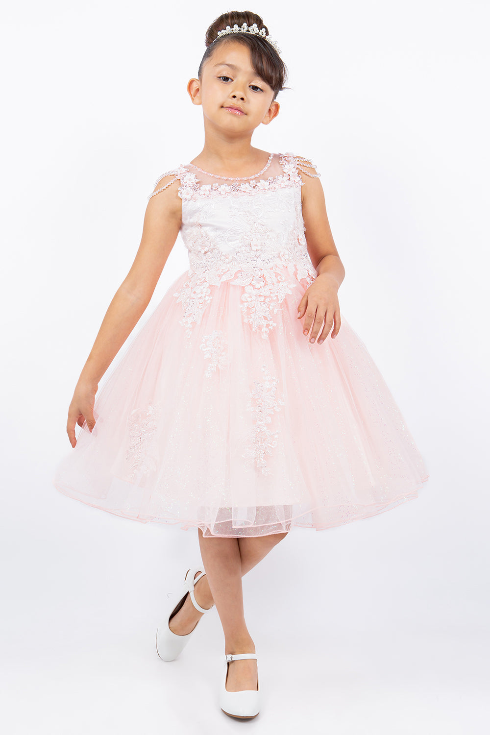 blue dress for baby girl Elegant Blush Pink Flower Girl Dress – Birthday & Party Ready Blush / 16