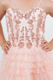 Blush Princess Layered Party Dress – Perfect for Birthdays & Pageants