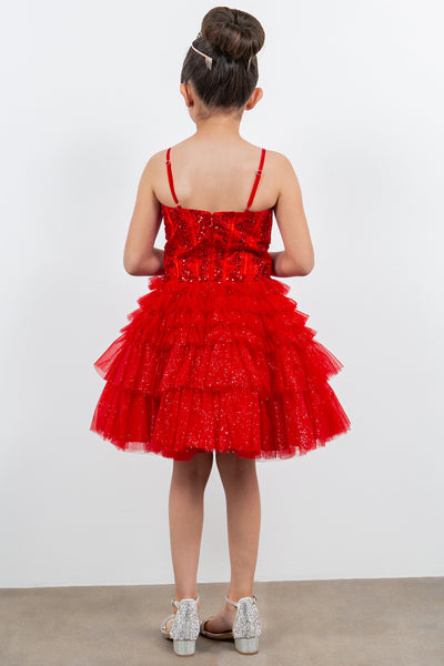 Blush Princess Layered Party Dress – Perfect for Birthdays & Pageants