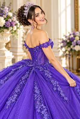 Queen Collection Purple Quinceañera Ball Gown