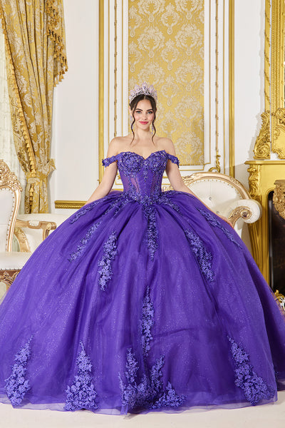 Queen Collection Purple Quinceañera Ball Gown